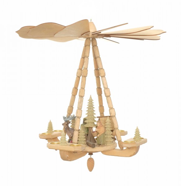 Deckenpyramide mittelgroß, Hirsch klein, Dm 58 cm, Höhe ca. 53 cm