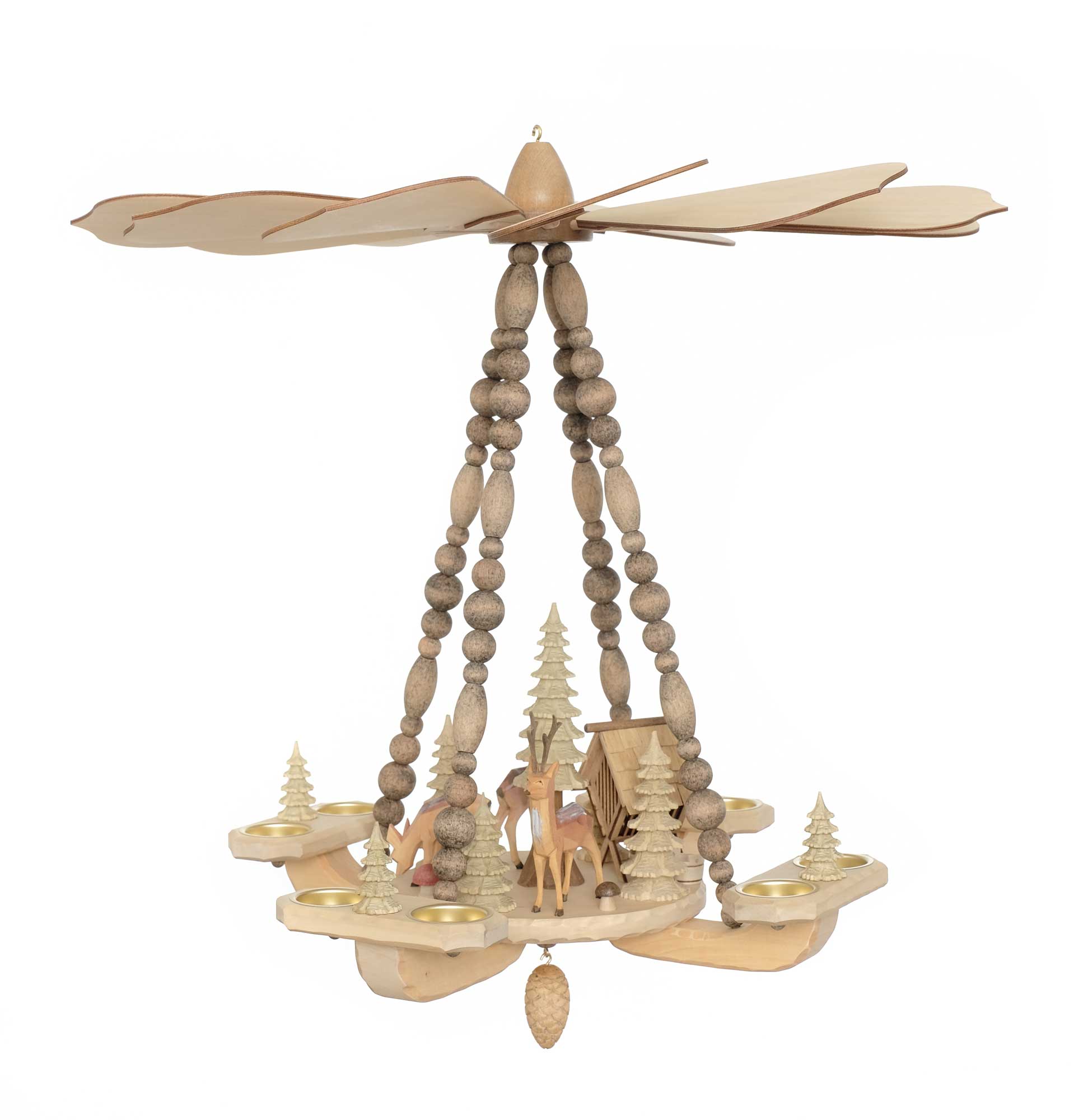 Deckenpyramide mittelgro / Rehe, Dm 58 cm, Hhe ca. 53 cm, Nr.: 17.208 | 337,00 