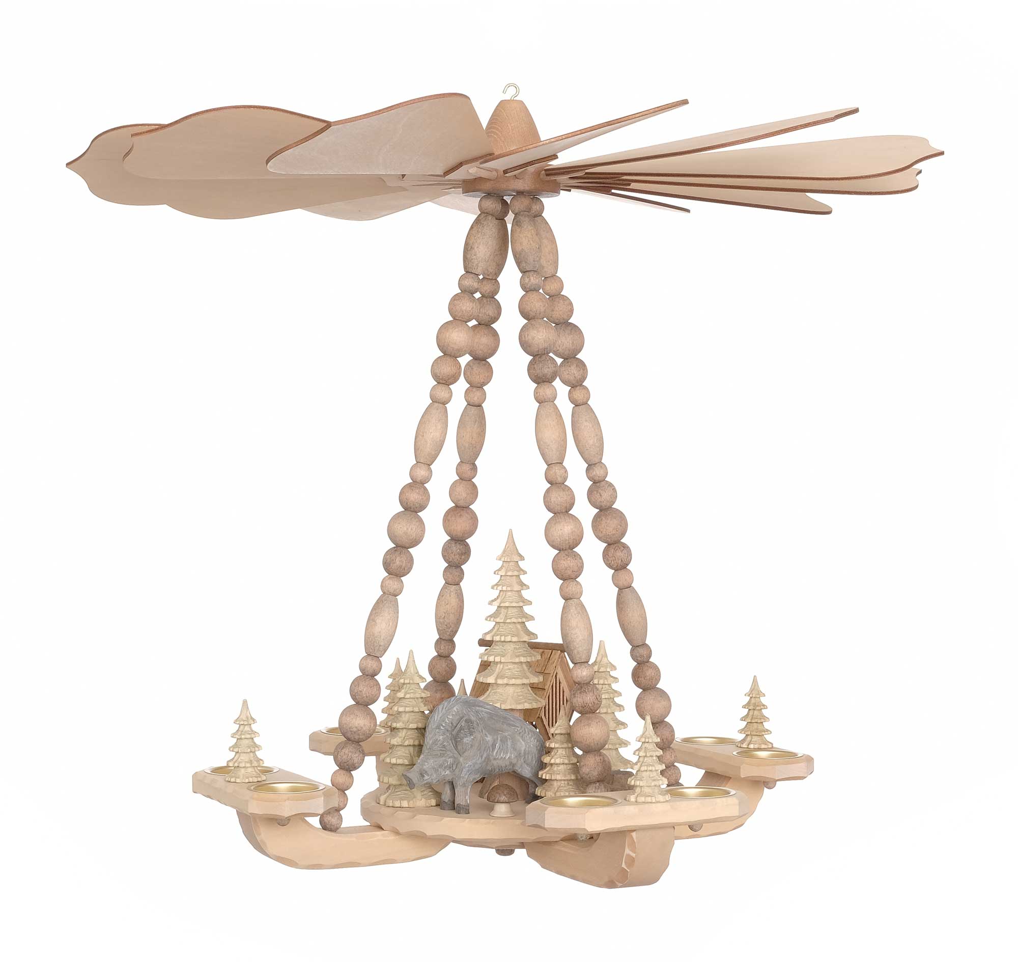 Deckenpyramide mittelgro, Wildschwein, Dm 58 cm, Hhe ca. 53 cm, Nr.: 17.219 | 366,00 