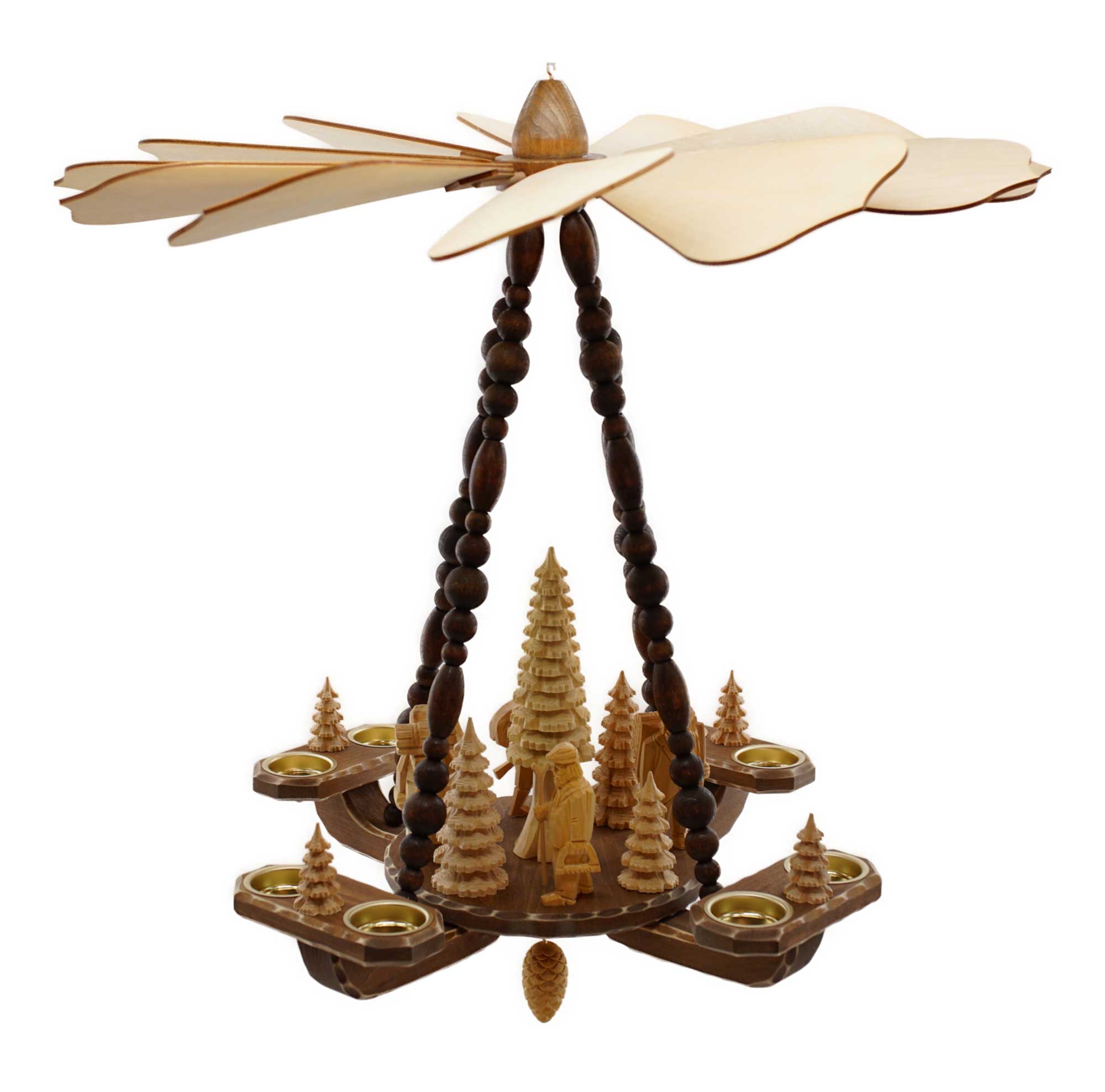 Deckenpyramide mittelgro, Dm 58 cm, Hhe ca. 53 cm, Natur, Waldleute, Nr.: 17.228 | 378,00 