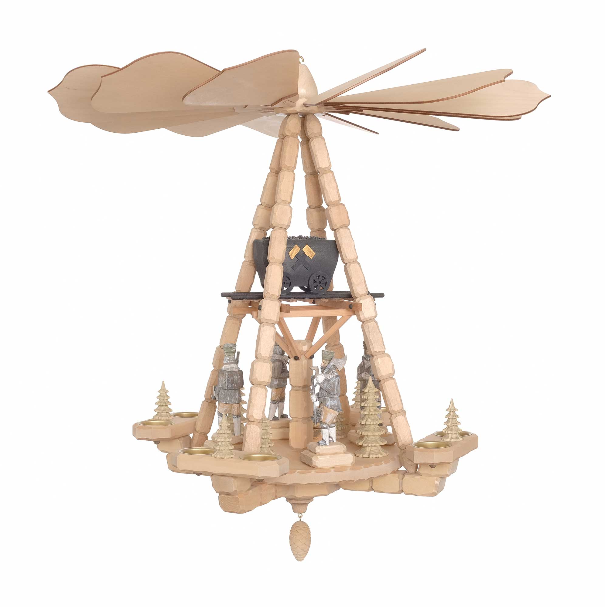 Deckenpyramide gro / Bergmnner, Dm 63 cm, Hhe ca. 62 cm, Nr.: Z17.501-H | 749,00 