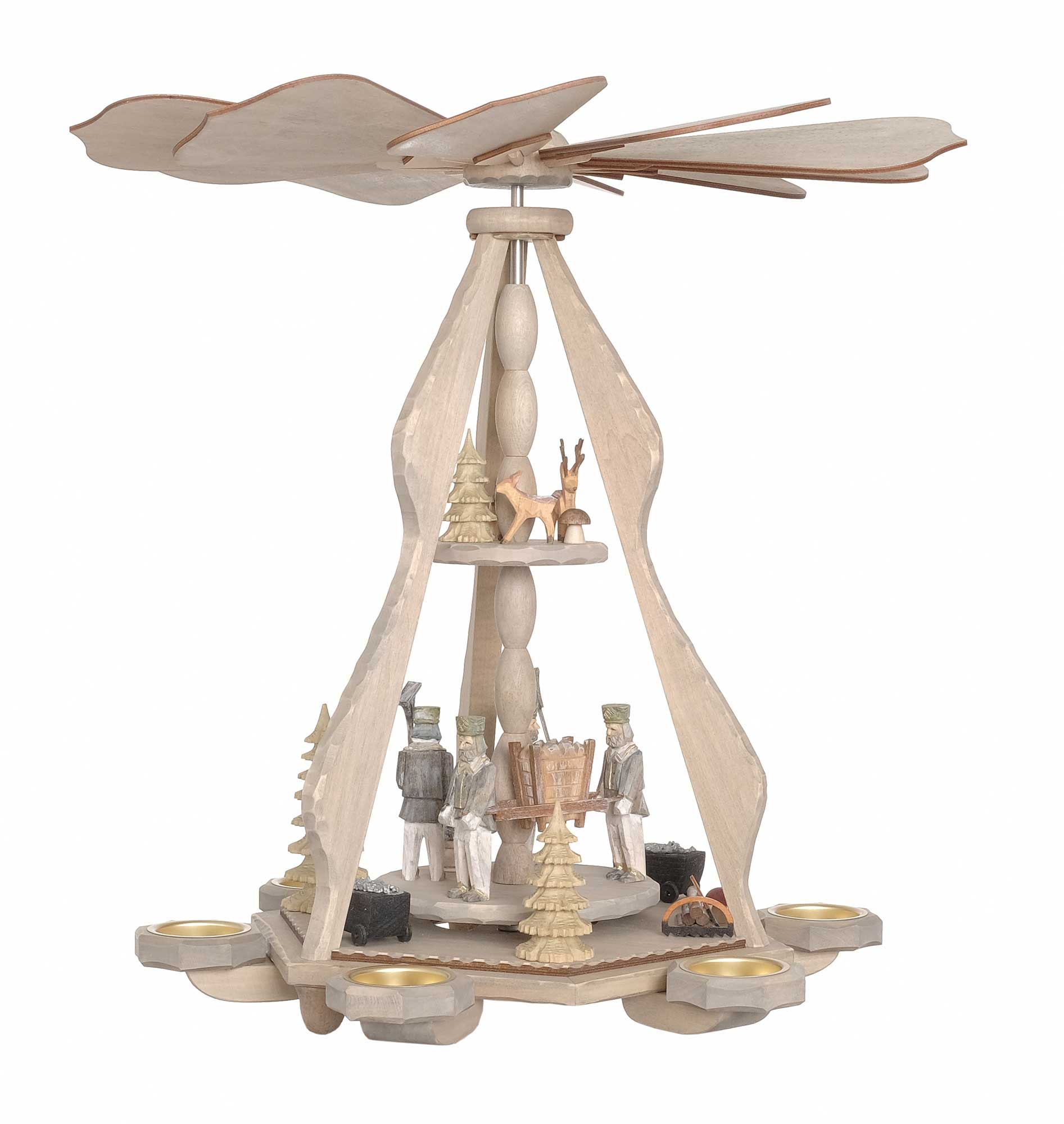 Stabpyramide klein, Farbe "Grau", Bergmnner, 2 Etagen, Hhe ca. 46 cm, Nr.: 18.103-G | 322,00 