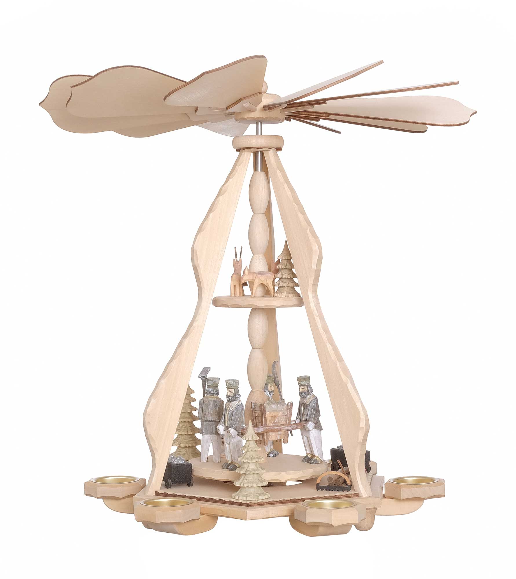 Stabpyramide klein, Bergmnner, 2 Etagen, Hhe ca. 46 cm, Nr.: 18.103-H | 322,00 