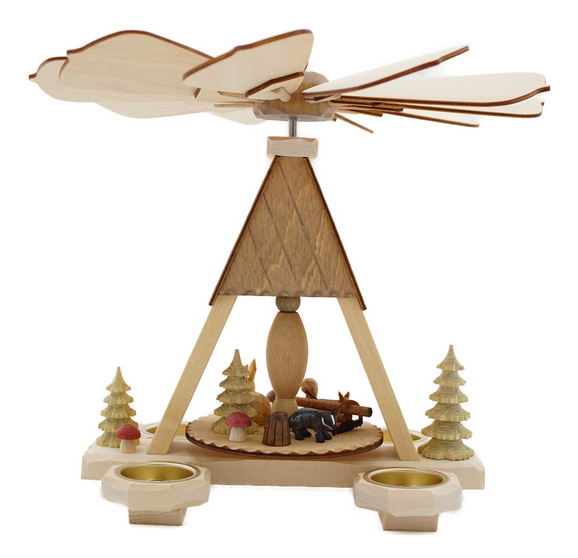 Tischpyramide klein, Hhe ca. 26 cm, Tiere im Wald, Nr.: 18.306 | 121,00 
