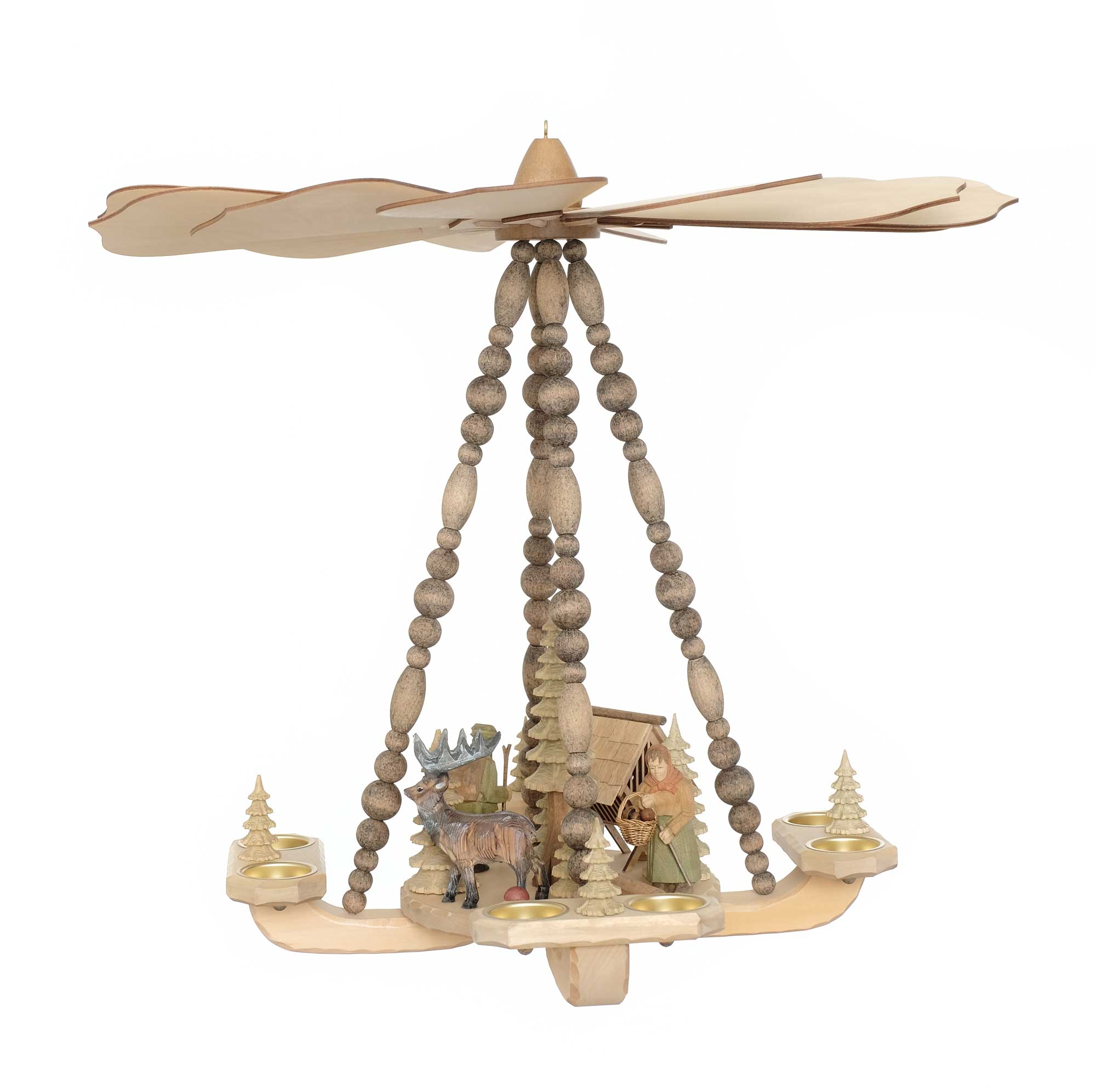 Deckenpyramide mittelgro, Hirsch klein, Dm 58 cm, Hhe ca. 53 cm, Nr.: 17.221 | 420,00 