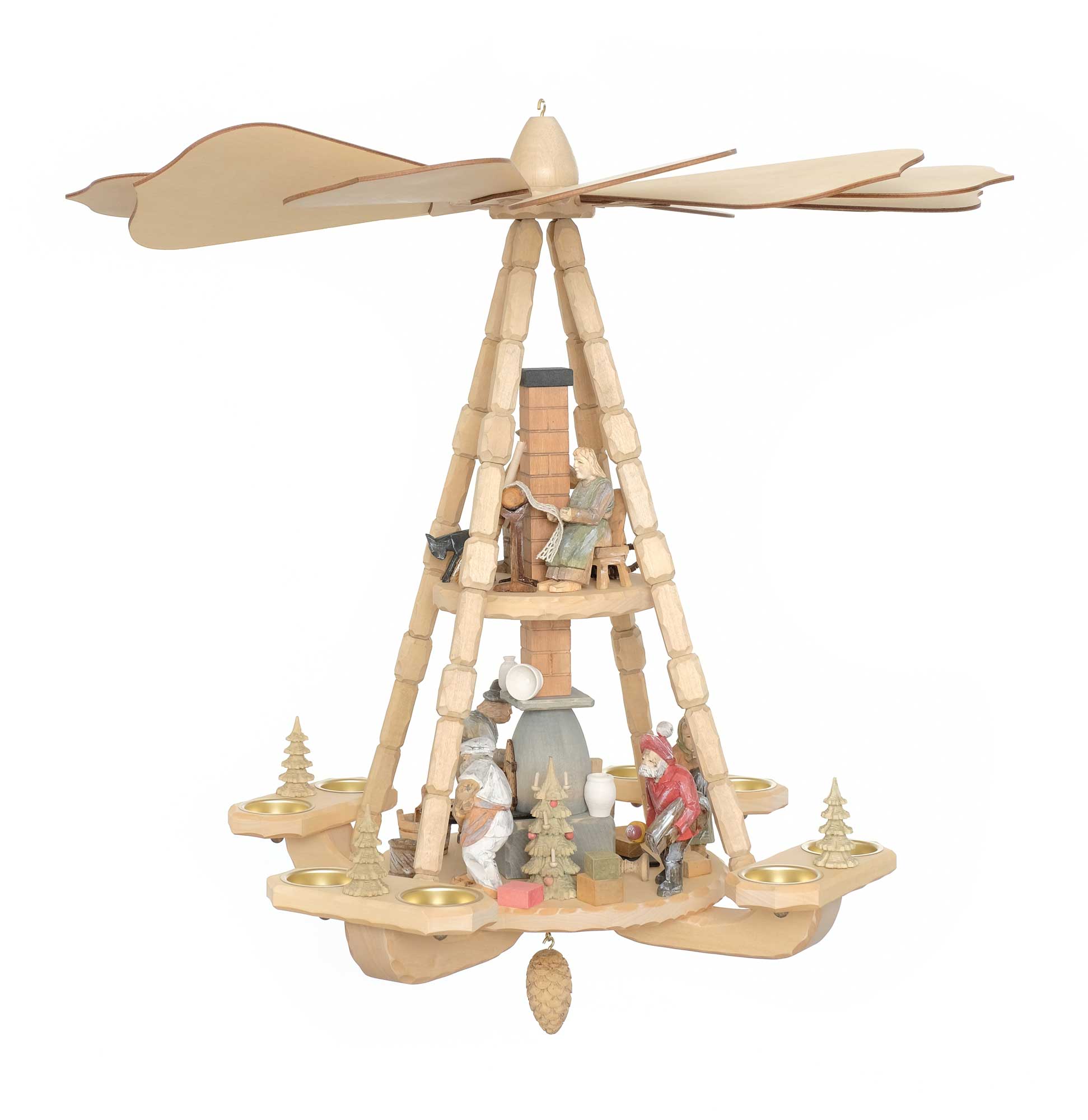 Deckenpyramide mittelgro / Heimatstube, Dm 58 cm, Hhe ca. 53 cm, Nr.: Z17.210-H | 630,00 