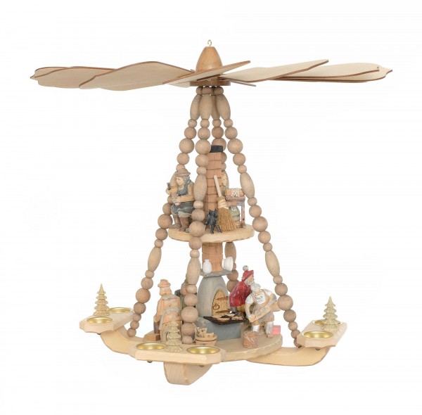 Deckenpyramide mittelgroß / Heimatstube, Dm 58 cm, Höhe ca. 53 cm