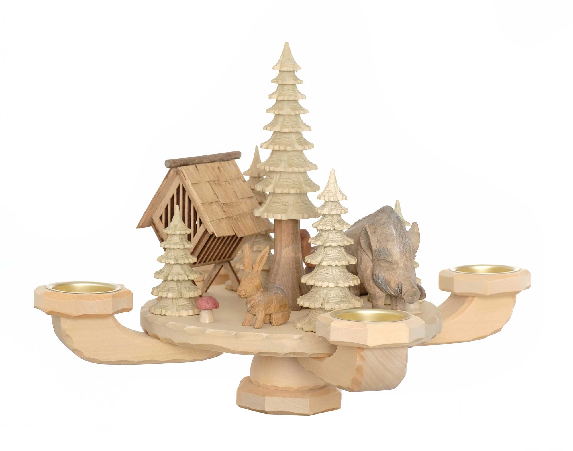 Tischleuchter geschnitzt Wildschwein, ca. 26 x 26 x 24 cm, Nr.: 21.114 | 180,00 