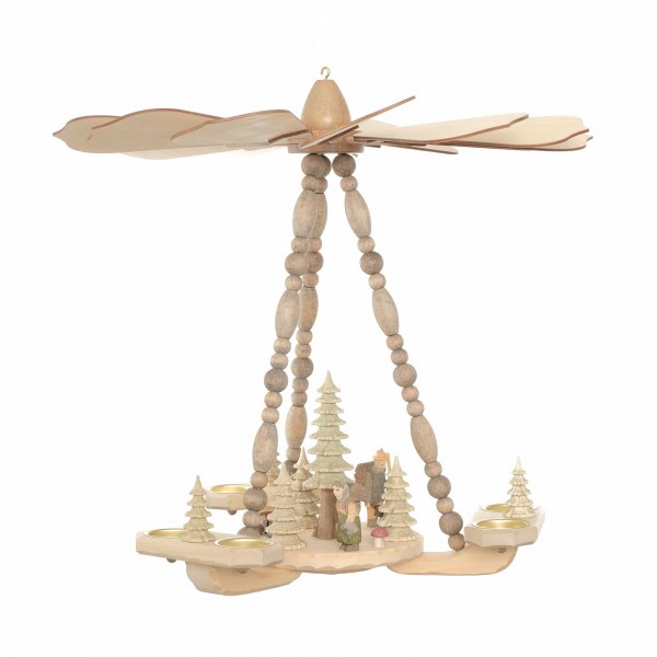 Deckenpyramide klein / Holzstapel, Dm 46 cm, Höhe ca. 45 cm