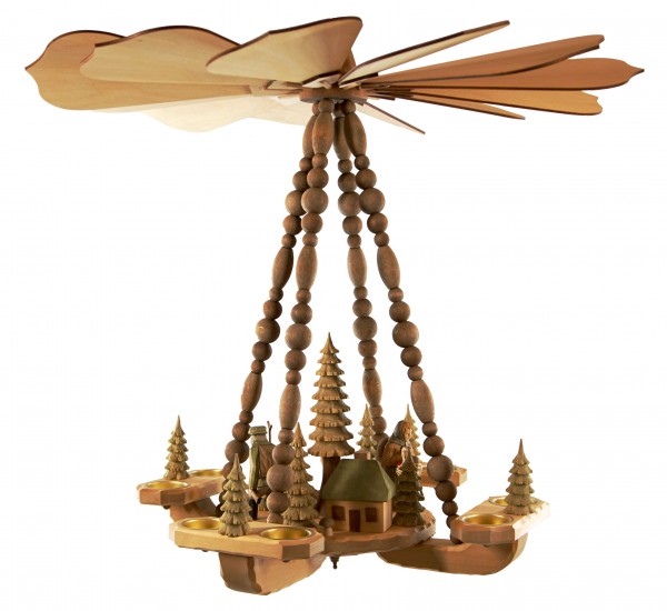 Deckenpyramide mittelgroß, Dm 58 cm, Höhe ca. 53 cm, Waldhaus klein