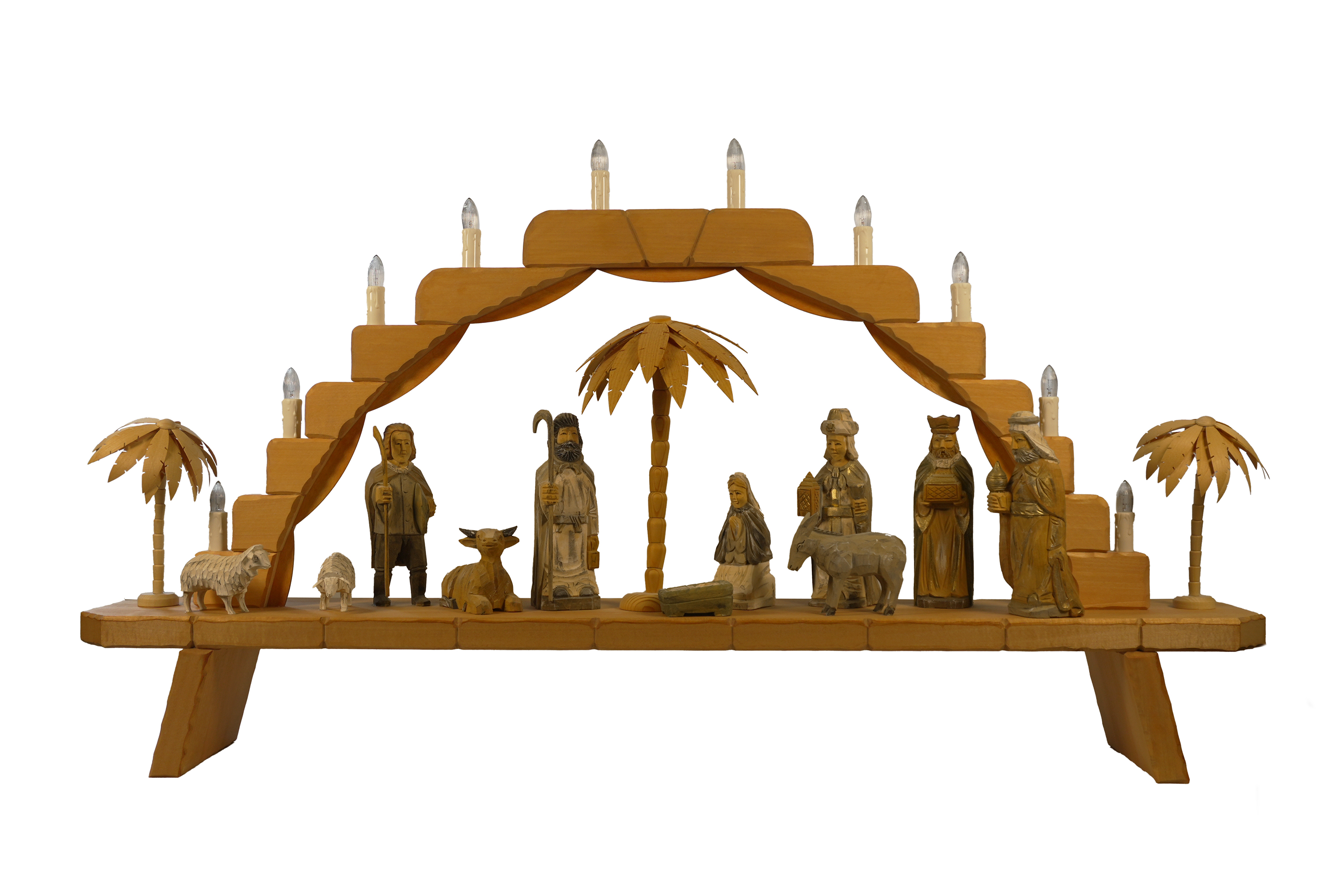 Schwibbogen gro� (10fl.), "Krippefiguren" ca. 91 x 49 cm, Nr.: 41.204-T | 796,00 �