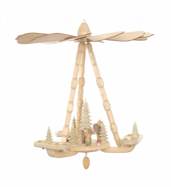 Deckenpyramide klein / Holzstapel, Dm 46 cm, Höhe ca. 45 cm