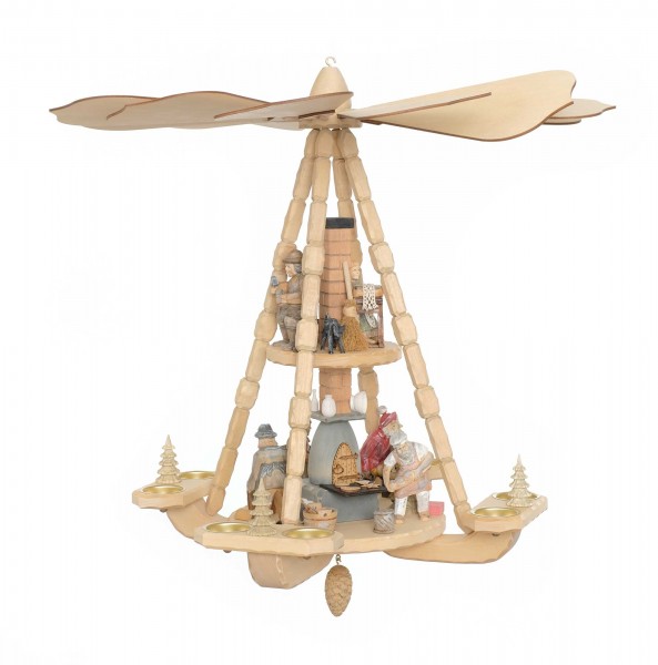 Deckenpyramide mittelgroß / Heimatstube, Dm 58 cm, Höhe ca. 53 cm