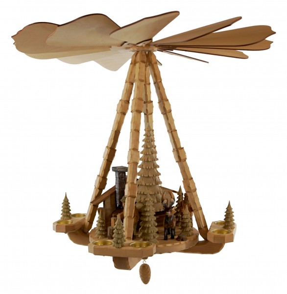 Deckenpyramide groß, natur, Heimatstube im Wald