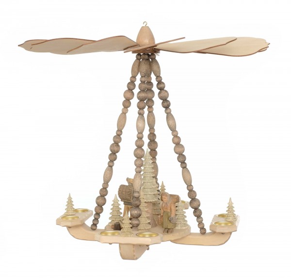 Deckenpyramide mittelgroß / Holzstapel, Dm 58 cm, Höhe ca. 53 cm