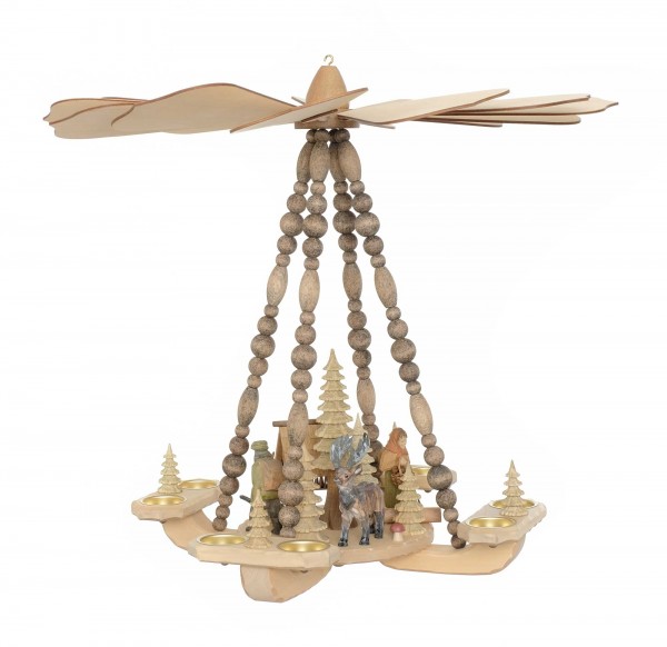Deckenpyramide mittelgroß, Hirsch klein, Dm 58 cm, Höhe ca. 53 cm