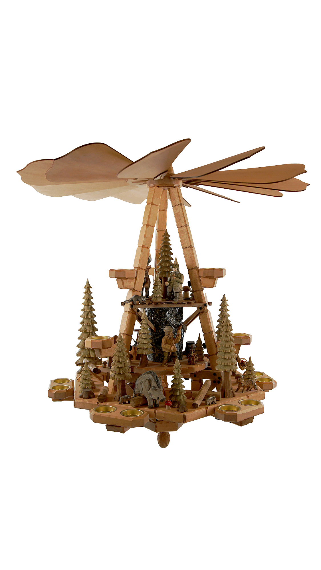 Deckenpyramide ganz gro, Dm 70 cm, Hhe ca. 73 cm, Tiere im Wald, Nr.: 17.405 | 1508,00 