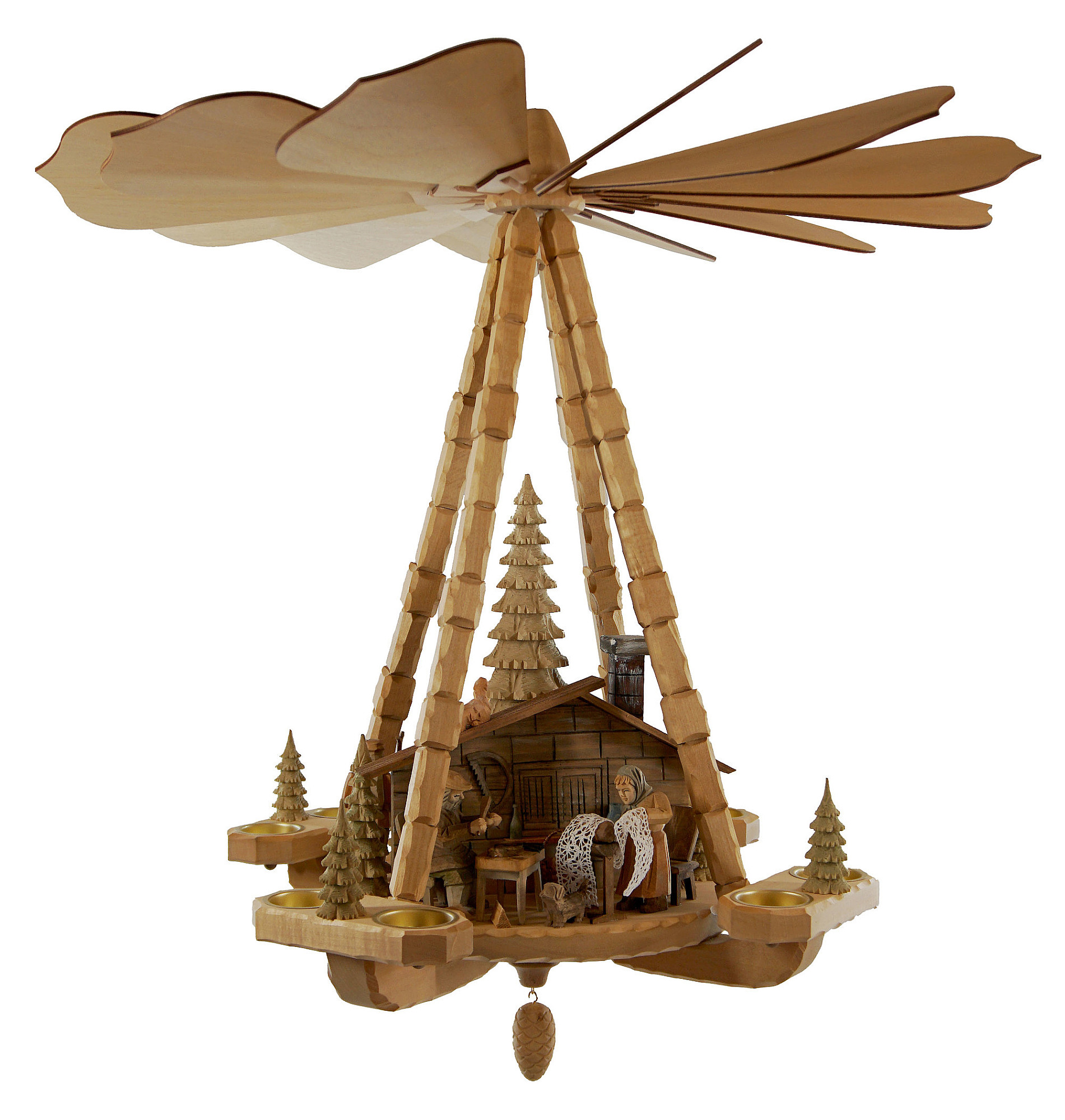 Deckenpyramide gro, natur, Heimatstube im Wald, Nr.: Z17.523-H | 908,00 