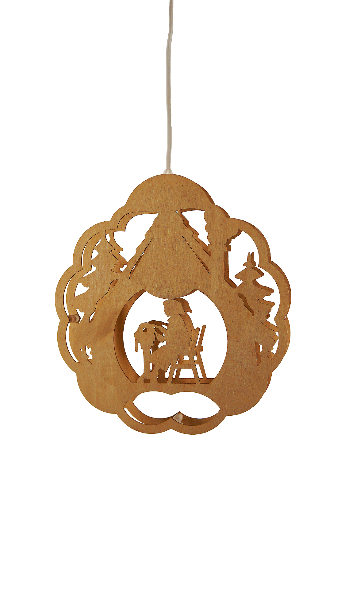 Fensterbild "Klppelfrau"  elektrisch, ca. 29 x 32 cm, Nr.: 31.101 | 44,00 