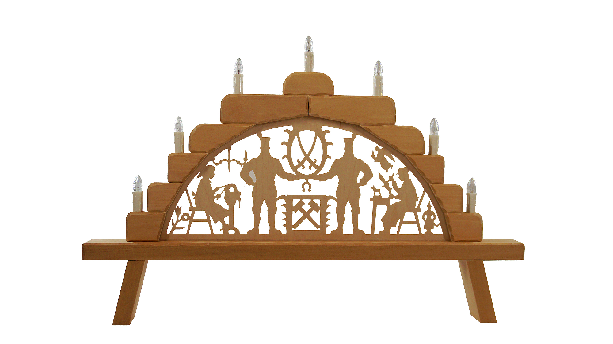 Schwibbogen klein (7-flammig) "Erzgebirge" ca. 67 x 44 cm, Nr.: 41.300 | 130,00 