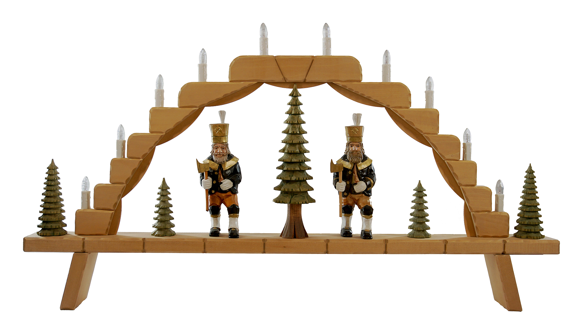 Schwibbogen gro (10fla.) "Bergmnner" 91 x 49 cm, Nr.: 41.211 | 668,00 