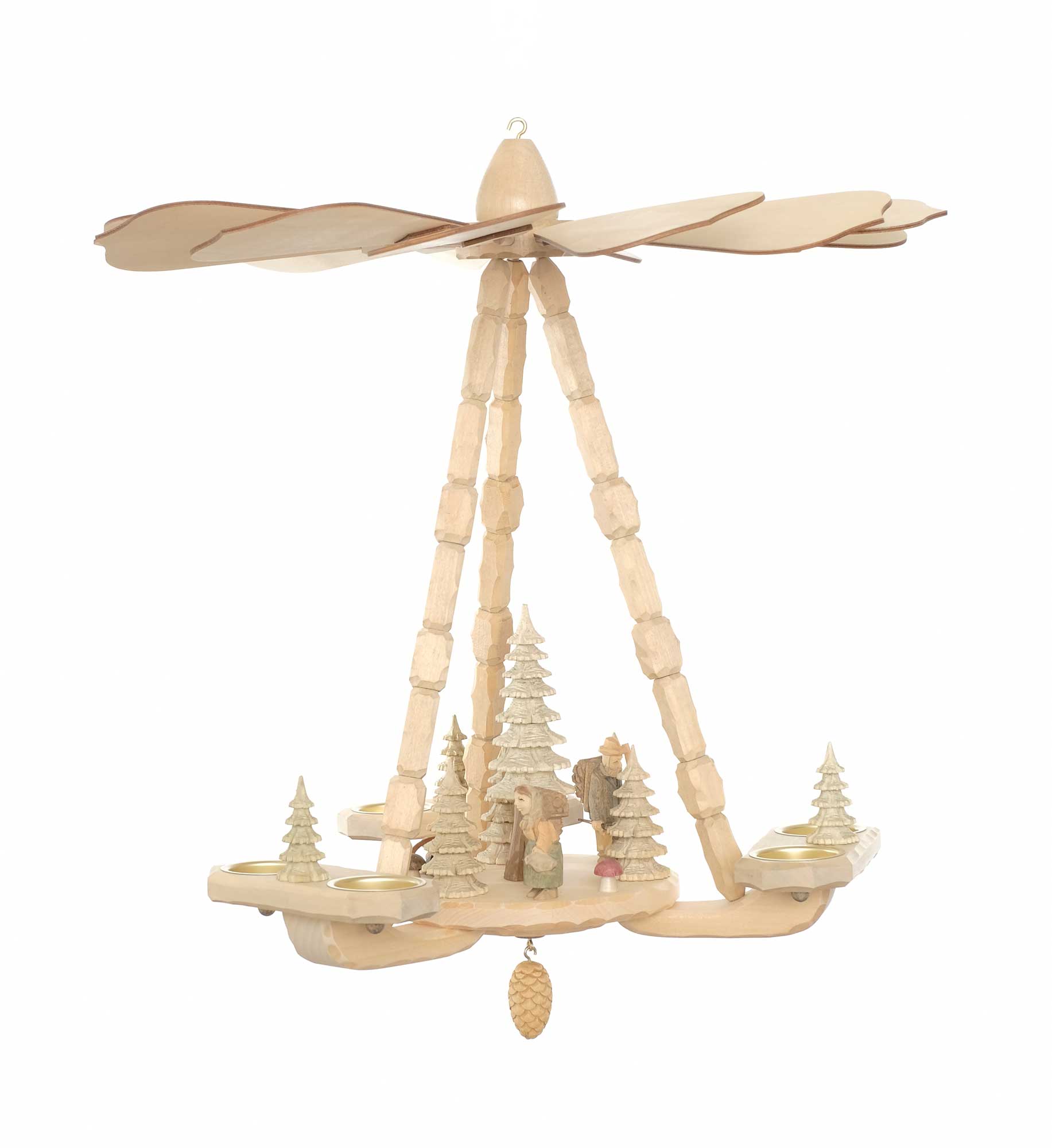 Deckenpyramide klein / Holzstapel, Dm 46 cm, Hhe ca. 45 cm, Nr.: Z17.101-H | 308,00 