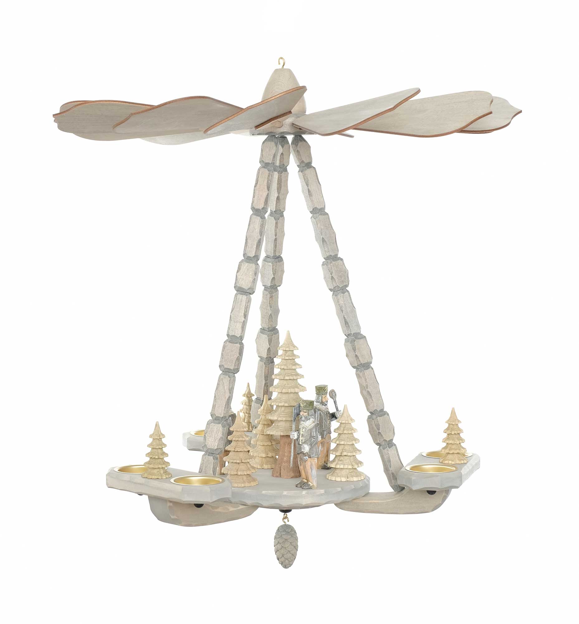 Deckenpyramide klein grau / Bergmnner, Dm 46 cm, Hhe ca. 45 cm, Nr.: Z17.104-G | 361,00 