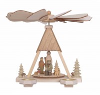 Tischpyramide klein Waldarbeiter mit Teelichter, Höhe ca. 26 cm Tischpyramide klein Waldarbeiter mit Teelichter, Höhe ca. 26 cm