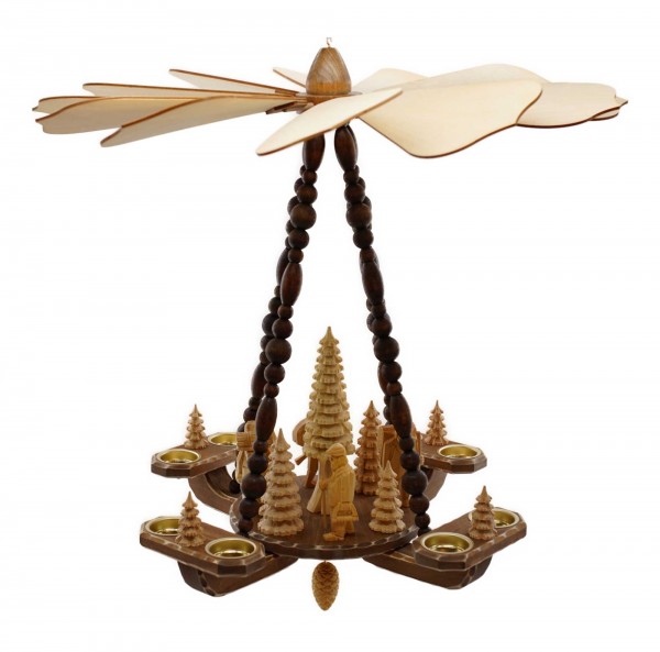 Deckenpyramide mittelgroß, Dm 58 cm, Höhe ca. 53 cm, Natur, Waldleute