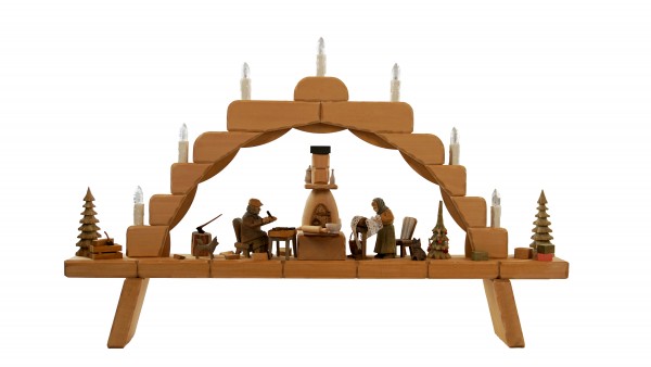 Schwibbogen klein Heimatstube, ca. 71 x 44 cm
