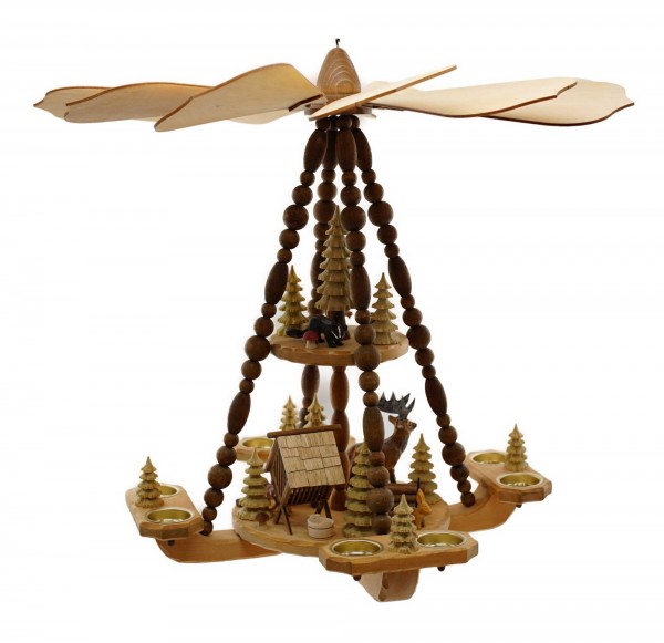 Deckenpyramide mittelgroß, Dm 58 cm, Höhe ca. 53 cm, Tiere im Wald