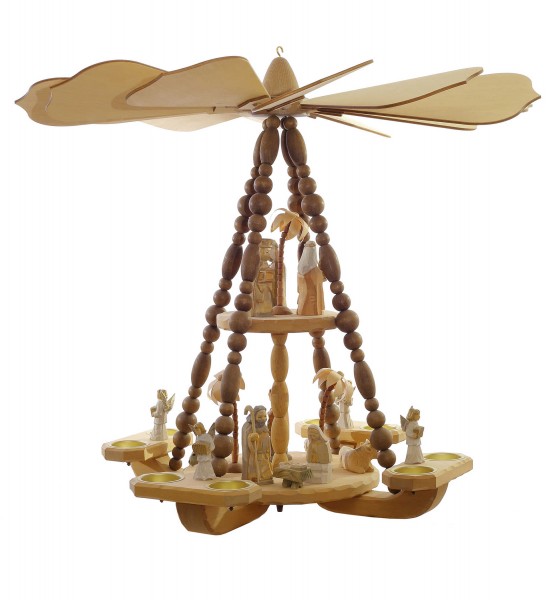  Deckenpyramide mittelgroß / Krippefiguren, Dm 58 cm, Höhe ca. 53 cm