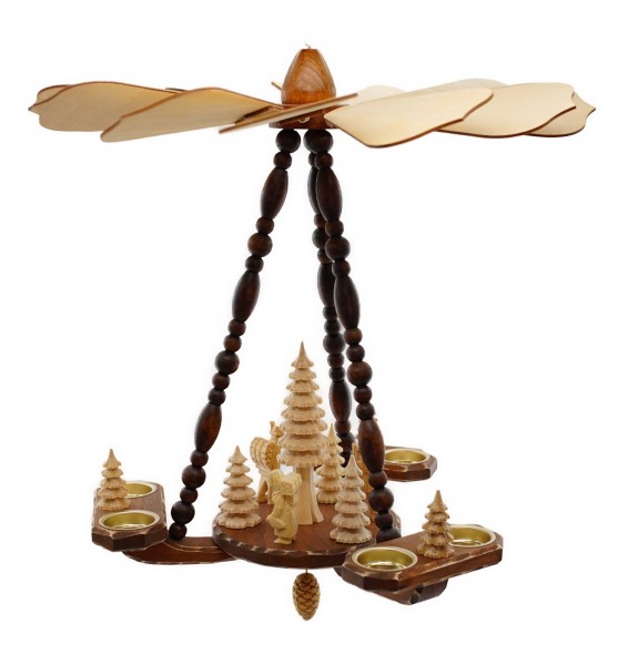 Deckenpyramide klein, Dm 46cm, Höhe ca. 45 cm, Natur, Waldleute