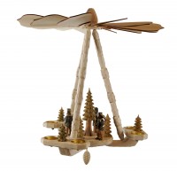 Deckenpyramide klein weiß/grau / Bergmänner, Dm 46 cm, Höhe ca. 45 cm Deckenpyramide klein weiß/grau / Bergmänner, Dm 46 cm, Höhe ca. 45 cm