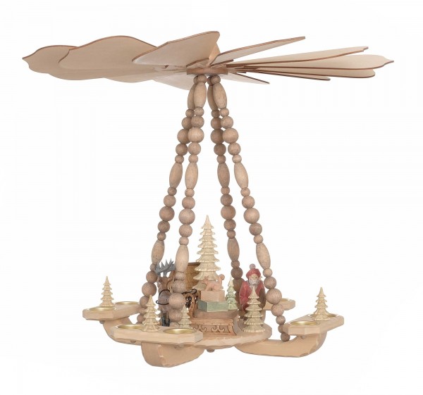 Deckenpyramide mittelgroß, Rentier - Schlitten, Dm 58 cm, Höhe ca. 53 cm