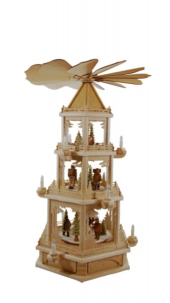 Waldpyramide groß, 3 Etagen, elektrisch, Höhe ca. 89 cm