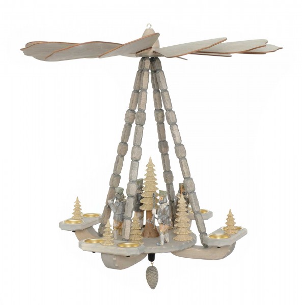Deckenpyramide mittelgroß / Bergmänner, Dm 58 cm, Höhe ca. 53 cm