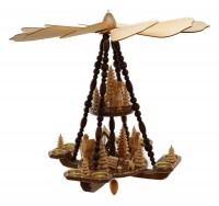 Deckenpyramide mittelgroß, Dm 58 cm, Höhe ca. 53 cm, 2 Etg., Natur, Wald Deckenpyramide mittelgroß, Dm 58 cm, Höhe ca. 53 cm, 2 Etg., Natur, Wald