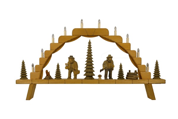 Schwibbogen gro� (10fl.), "Waldleute" (2 Figuren) ca. 91 x 49 cm, Nr.: 41.209-T | 524,00 � statt 535,00 �