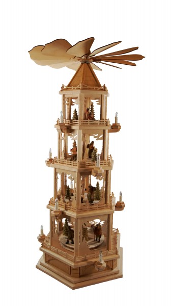 Waldpyramide, 4 Etagen, elektr.,  Hhe ca. 111 cm, Nr.: 12.400-E | 1410,00 