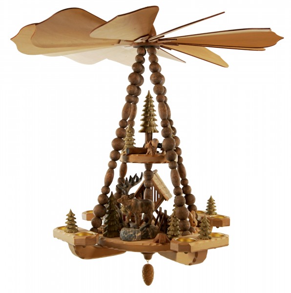 Deckenpyramide gro, 2 Etagen, Dm 63 cm, Hhe ca. 62 cm, Tiere im Wald, Nr.: 17.514 | 737,00 